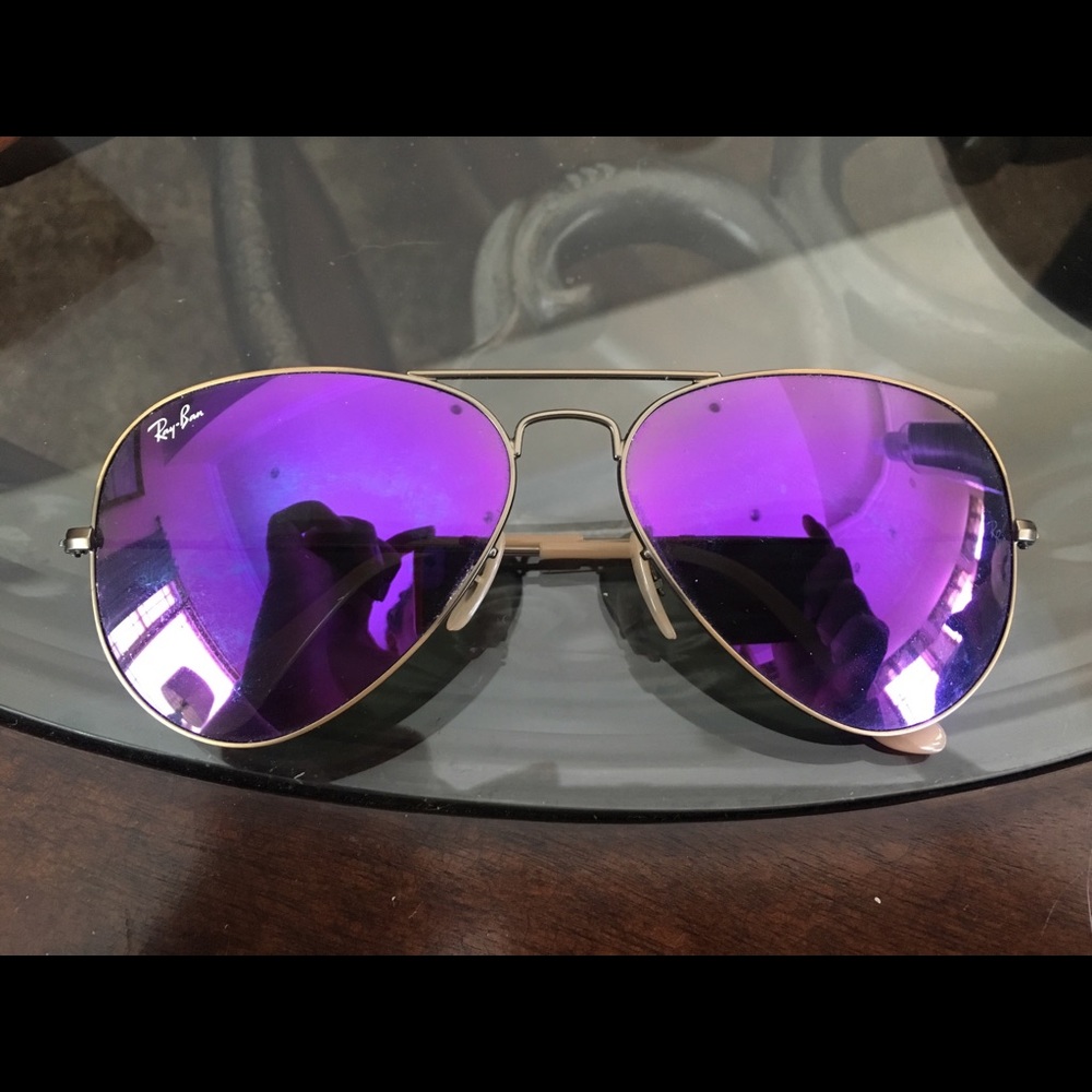 Ray-Ban RB3025 Violet Mirror Sunglasses